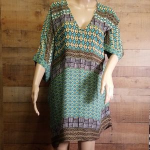 Oversized Zozo Flowy TrIbal Print Tunic